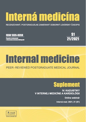 Titulka časopisu Interná medicína 21/2021 odkazuje na pdf s celým časopisom. V prílohe IV. Kazuistiky v internej medicíne a kardiológii Webminár, súčasťou ktorého je využitie NFI protokolu v liečbe dlhodobo zle kompenzovaného diabetiky 2. typu.
