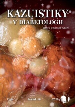 Titulka časopisu Kazuistiky v diabetológii, číslo 1/2020, s preklikom na pdf celého časopisu. Na str. 22-30 Prvé skúsenosti s využitím NFI (Natural Food Interaction) protokolu v liečbe diabetes mellitus 2. typu na Slovensku.